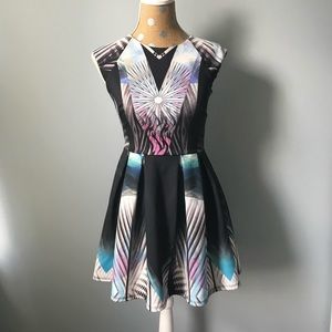 NWT! ✨ Aqua Multi-Colored Sleeveless Dress